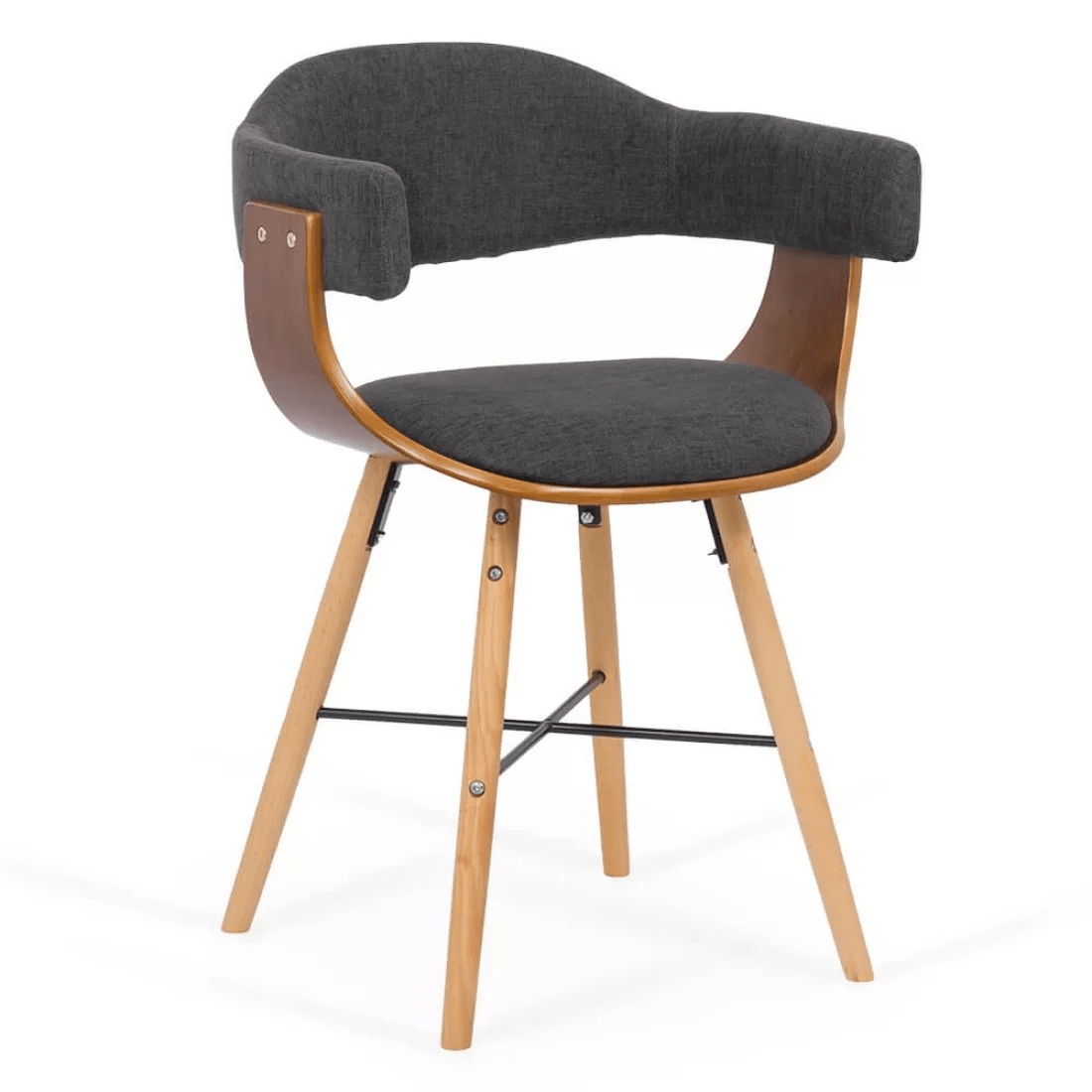 Scaun stofa cadru lemn fag BUC016 Sunroom GRI INCHIS