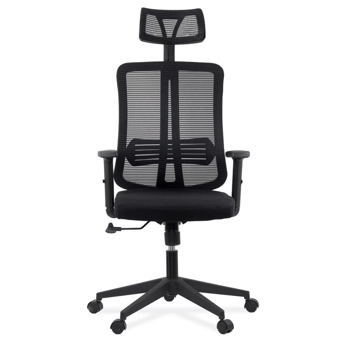 Scaun stofa negru multiblock tetiera brate reglabile OFF402 Diversity