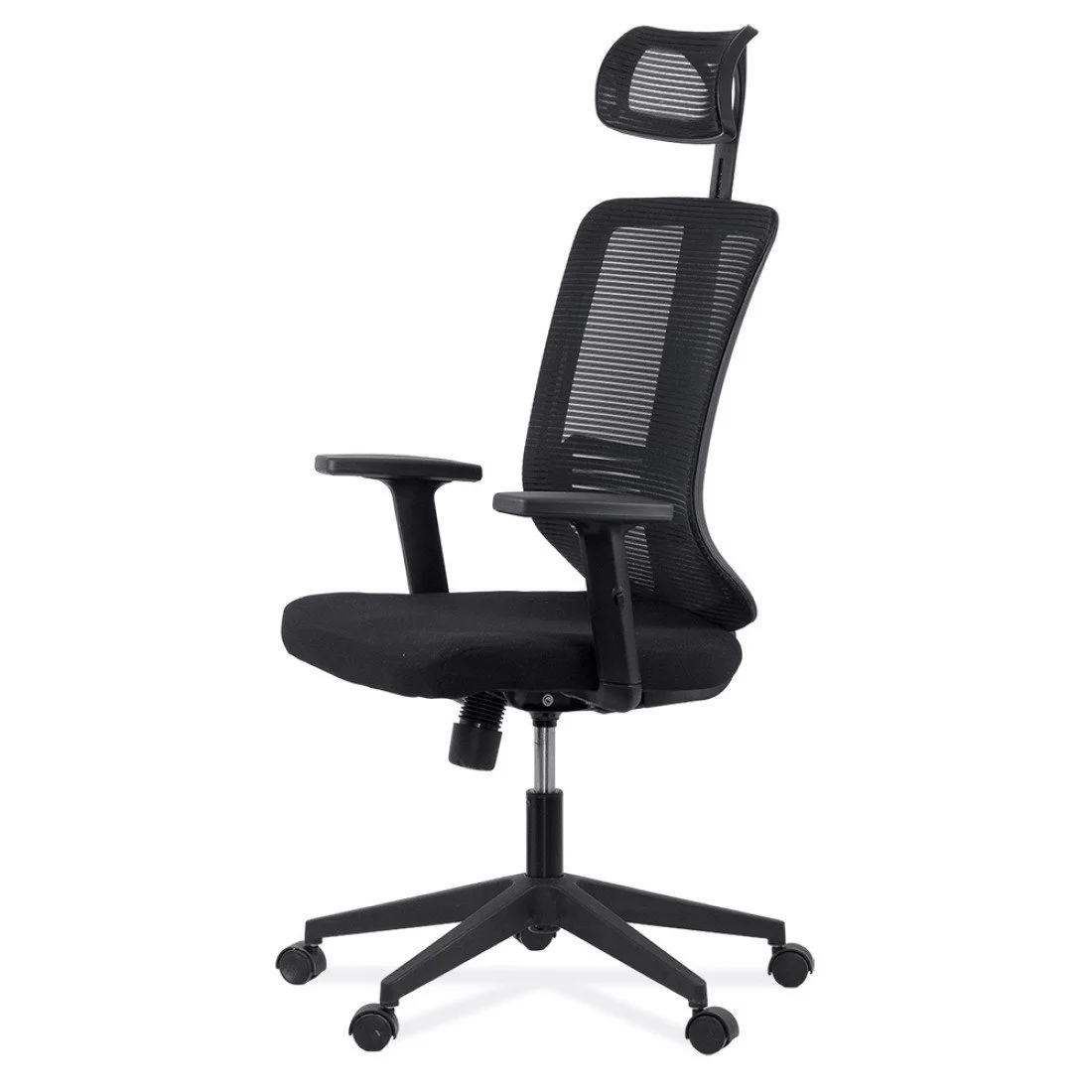 Scaun stofa negru multiblock tetiera brate reglabile OFF402 Diversity