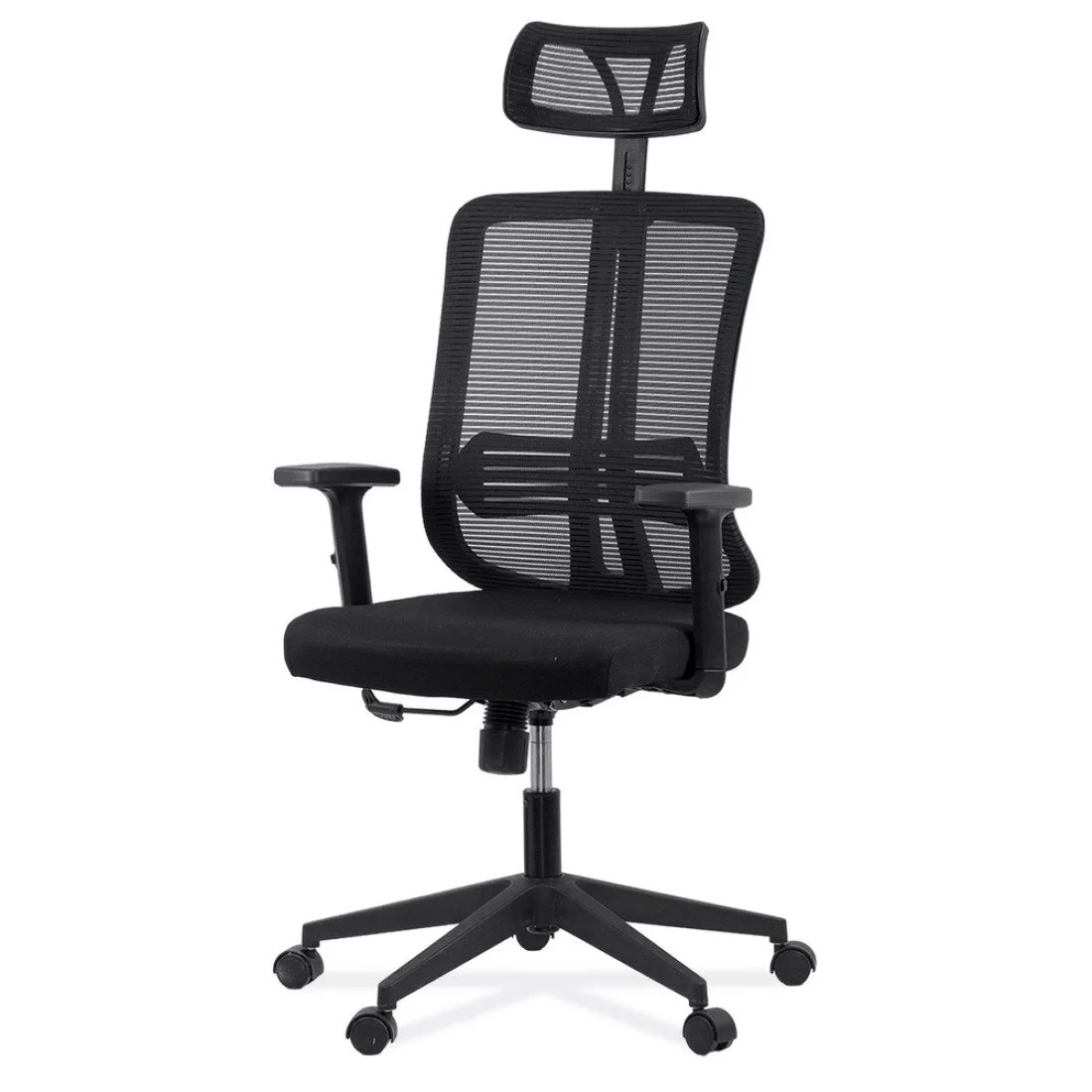 Scaun stofa negru multiblock tetiera brate reglabile OFF402 Diversity