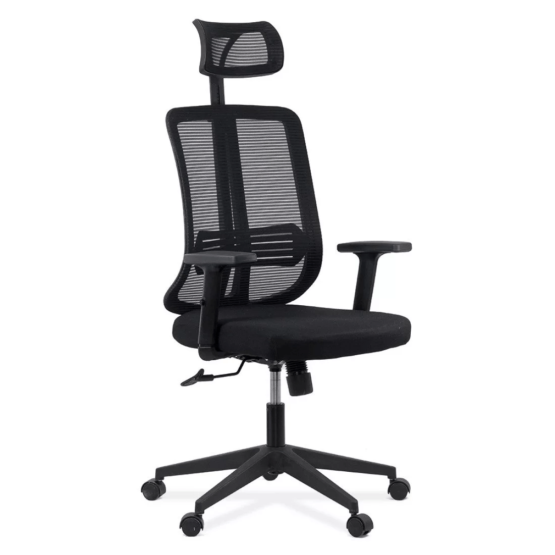 Scaun stofa negru multiblock tetiera brate reglabile OFF402 Diversity