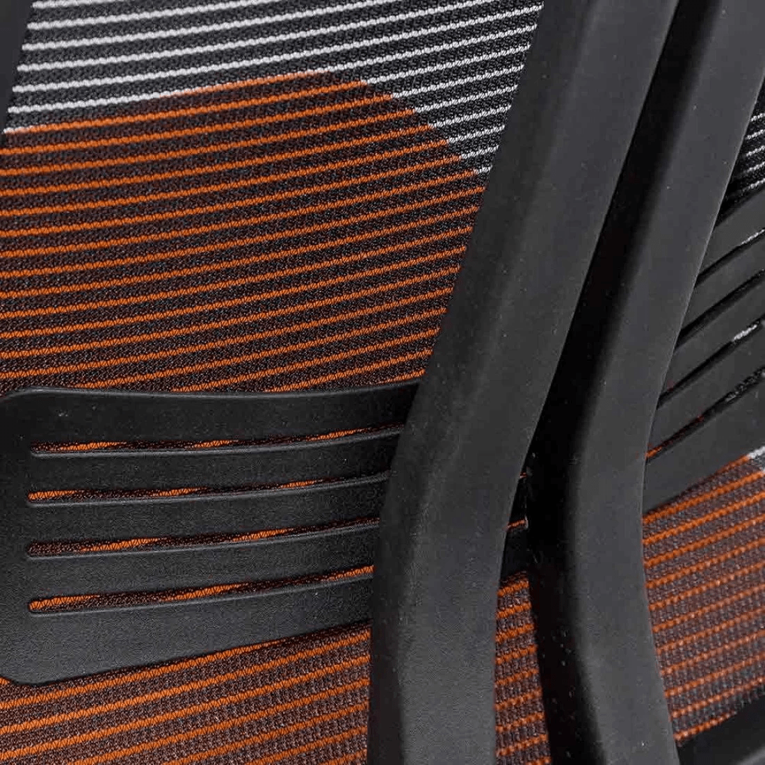 Scaun stofa portocaliu negru brate reglabile OFF402 Diversity