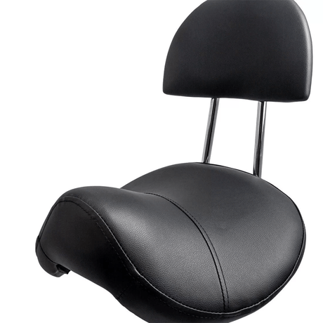 Scaun tehnic piele cadru cromat reglabil OFF1022 Rider NEGRU