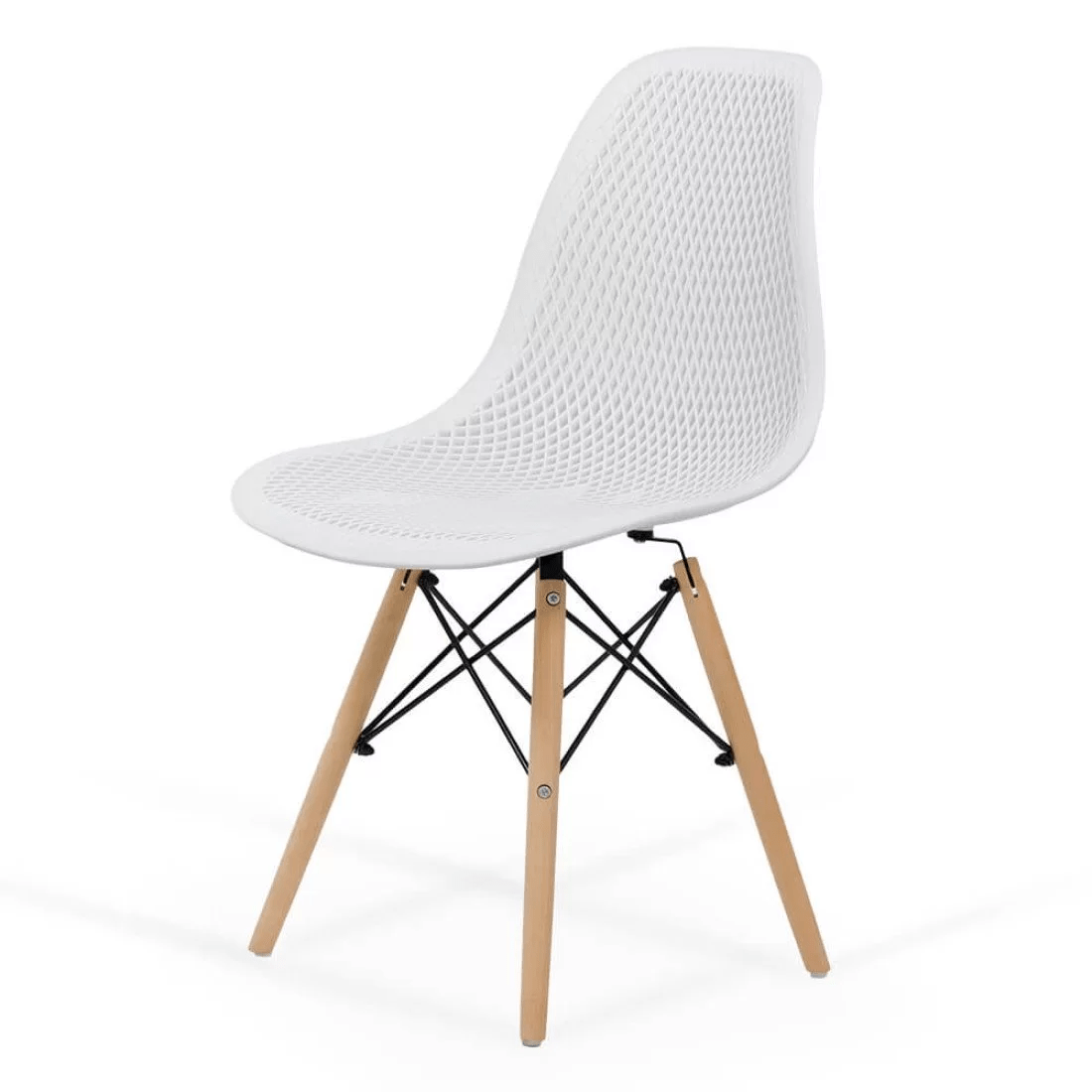 Scaun terasa alb abs cadru lemn BUC254 Fields