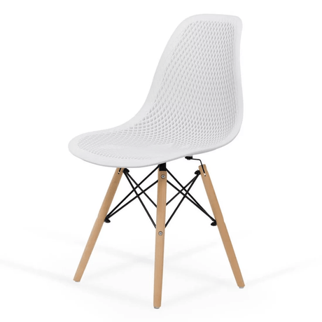 Scaun terasa alb abs cadru lemn BUC254 Fields