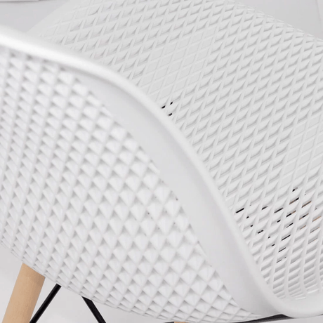 Scaun terasa alb abs cadru lemn BUC254 Fields