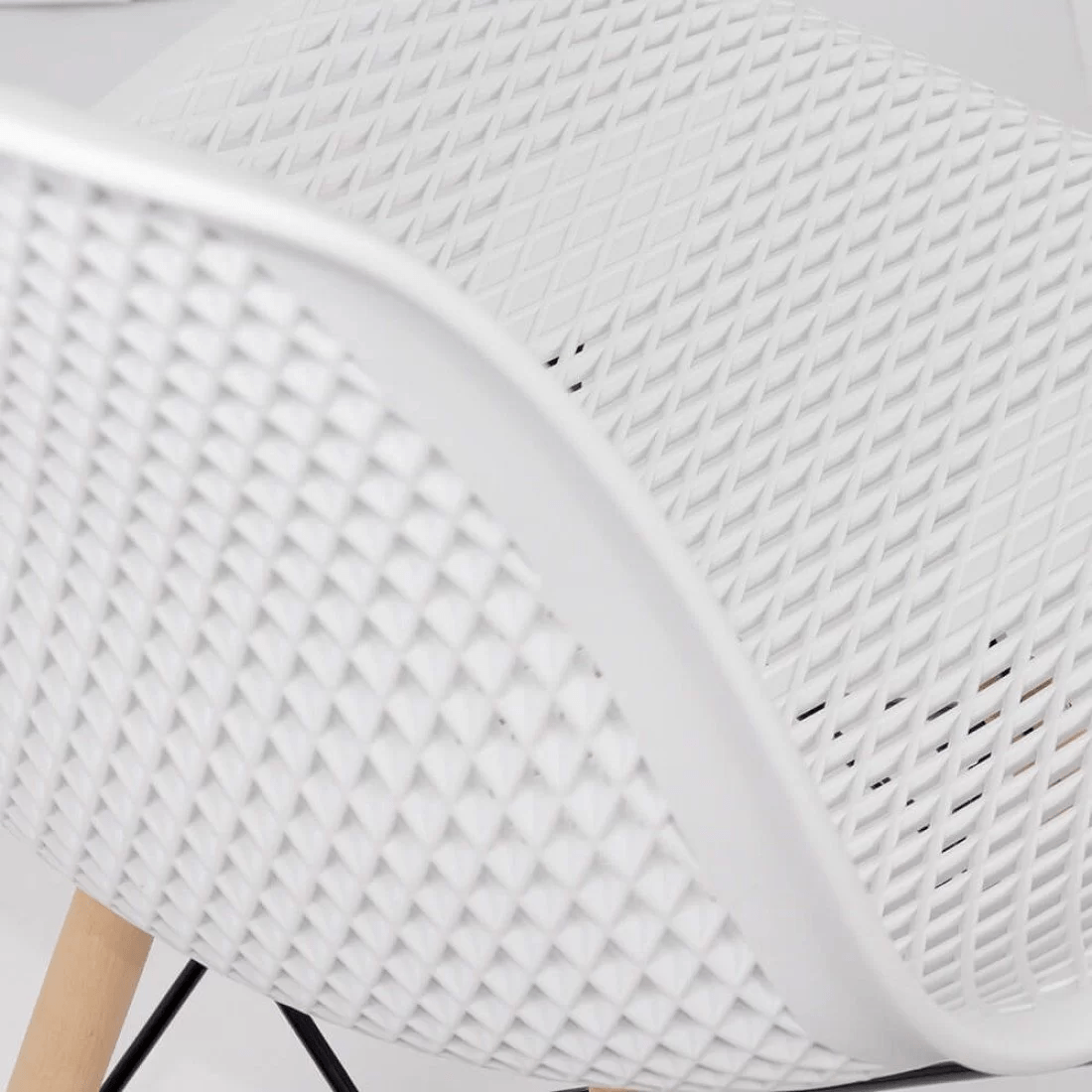 Scaun terasa alb abs cadru lemn BUC254 Fields