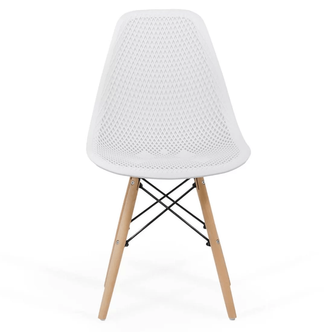 Scaun terasa alb abs cadru lemn BUC254 Fields