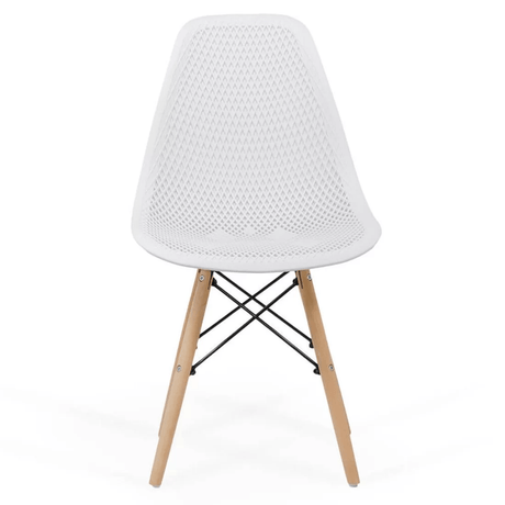 Scaun terasa alb abs cadru lemn BUC254 Fields