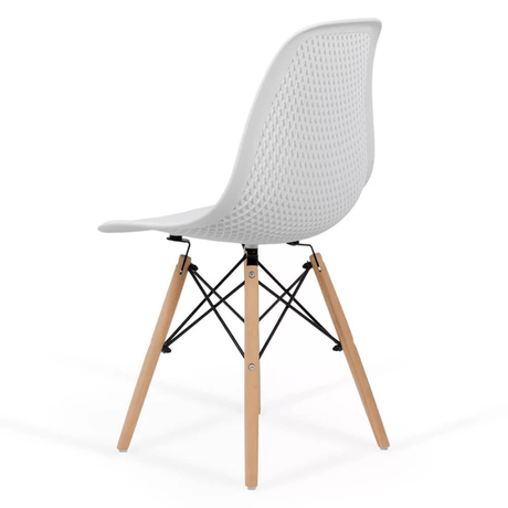 Scaun terasa alb abs cadru lemn BUC254 Fields