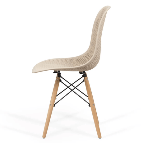 Scaun terasa bej abs cadru lemn BUC254 Fields