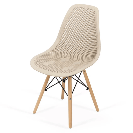 Scaun terasa bej abs cadru lemn BUC254 Fields