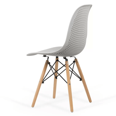 Scaun terasa gri abs cadru lemn BUC254 Fields