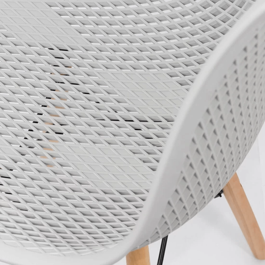 Scaun terasa gri abs cadru lemn BUC254 Fields