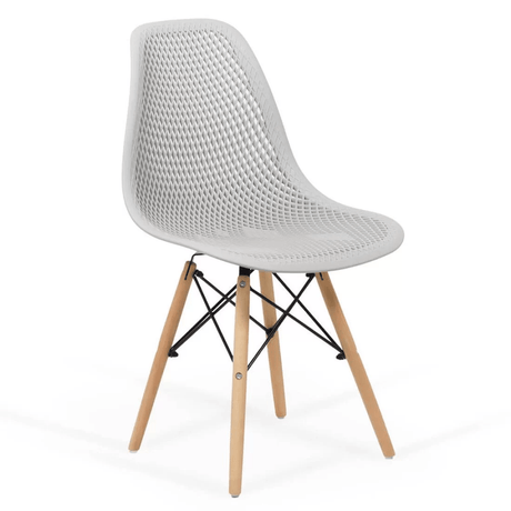 Scaun terasa gri abs cadru lemn BUC254 Fields