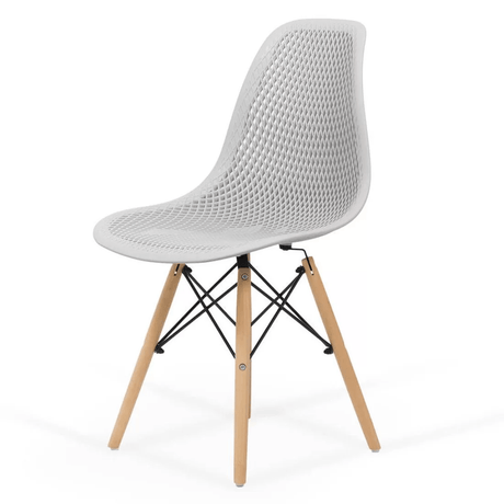 Scaun terasa gri abs cadru lemn BUC254 Fields