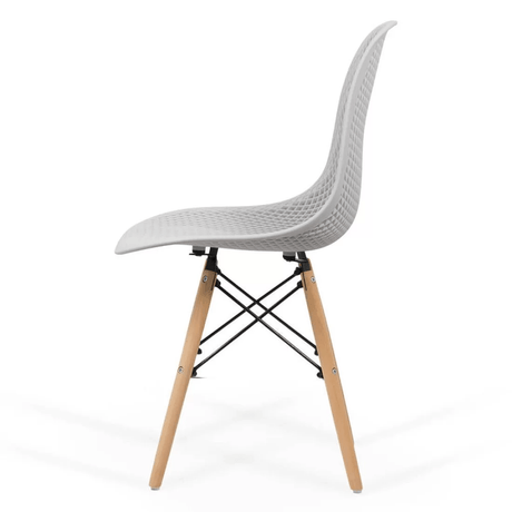 Scaun terasa gri abs cadru lemn BUC254 Fields