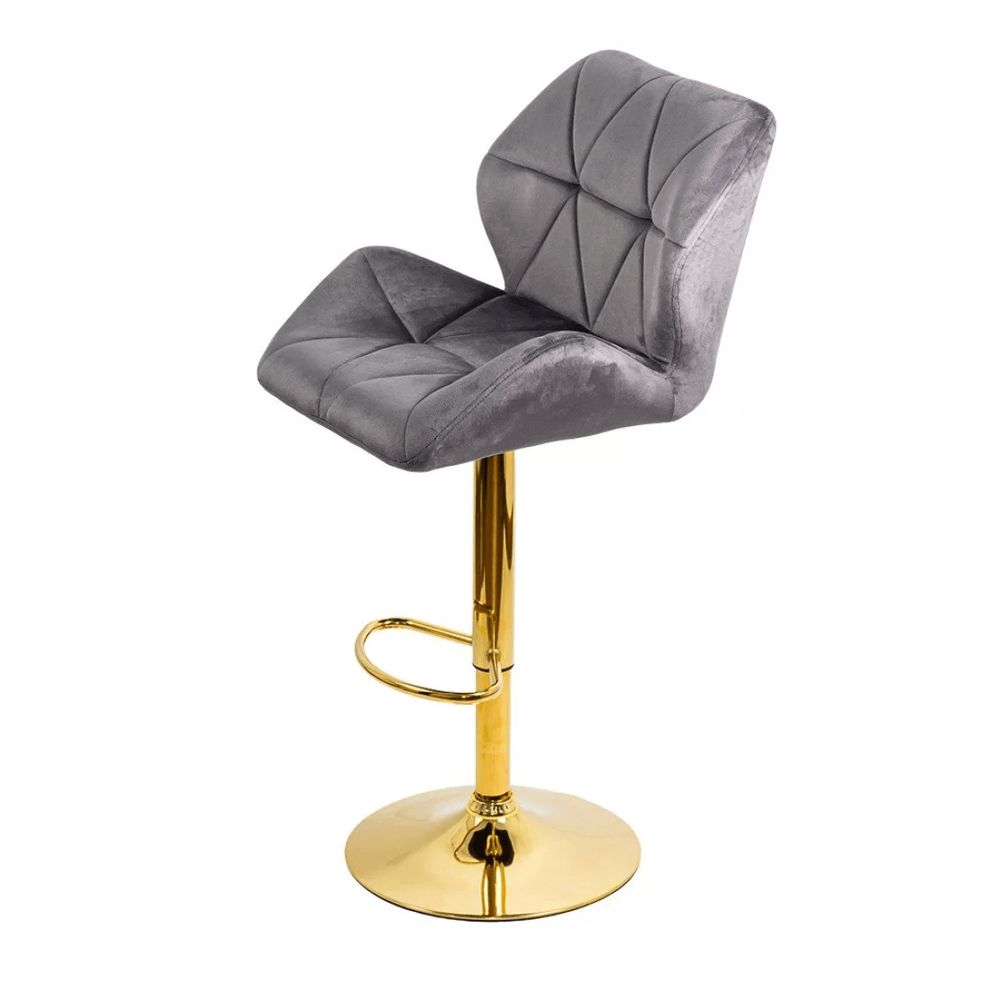 Scaun bar catifea cadru auriu reglabil ABS148 Diamond Ray