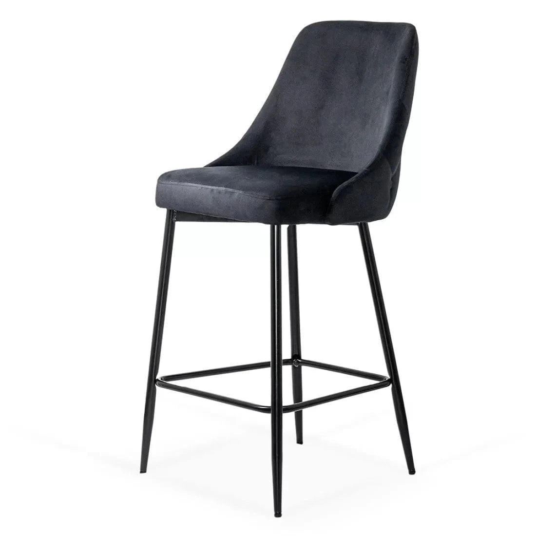 Scaun bar catifea cadru metalic negru ABS143 Ontario