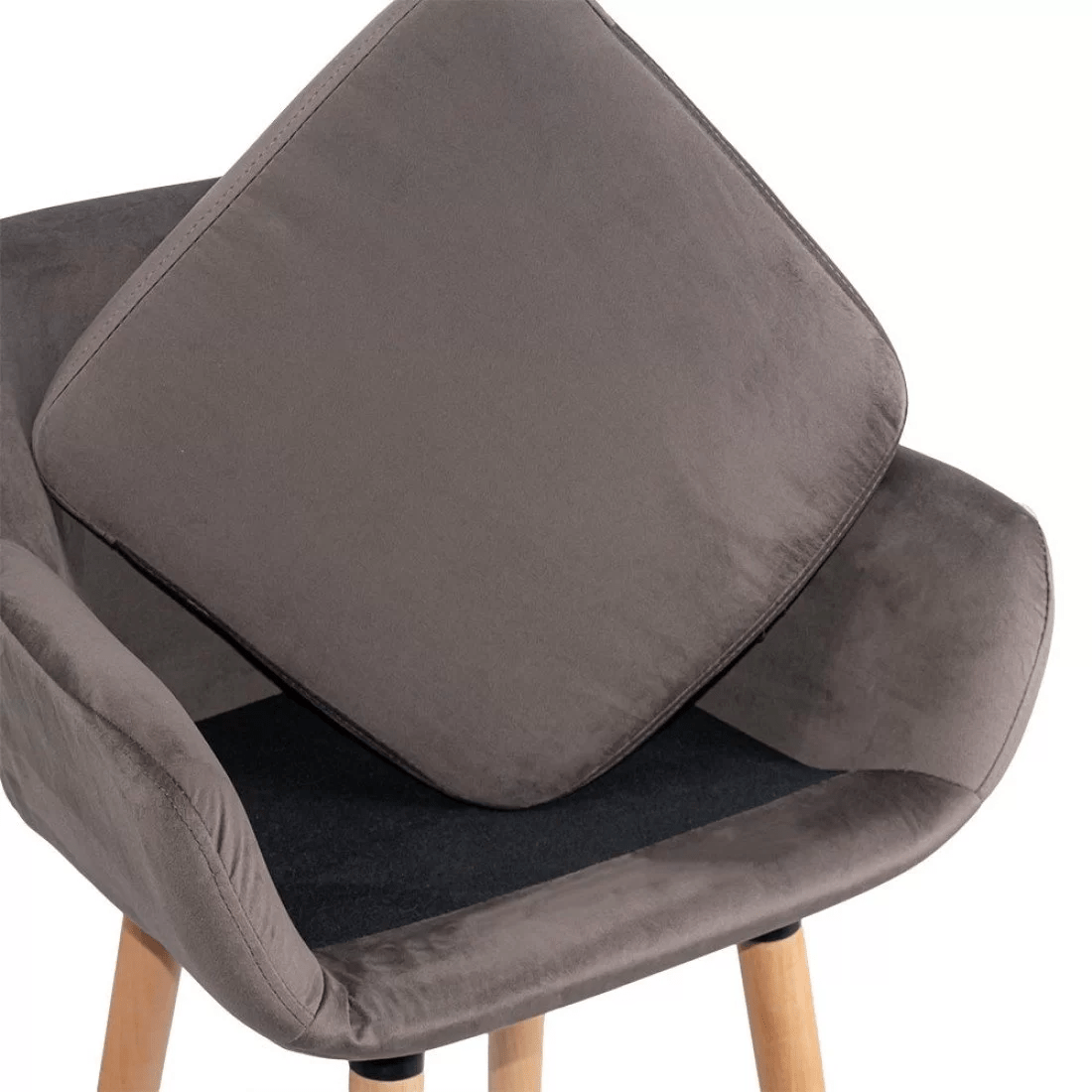 Scaun bar catifea picioare lemn sezut lavabil ABS1271 Studio