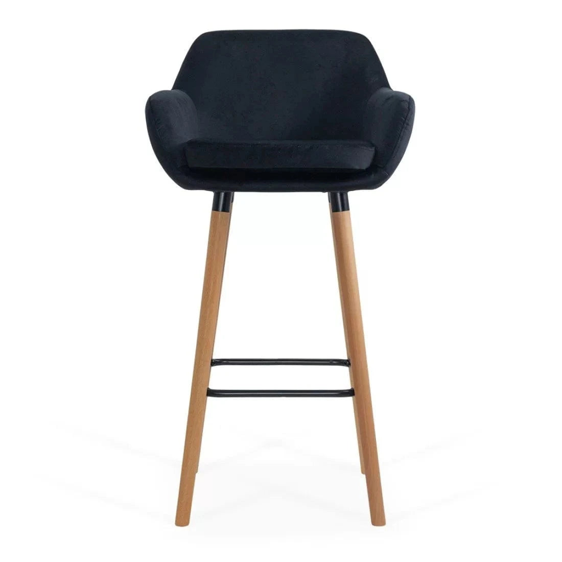 Scaun bar catifea picioare lemn sezut lavabil ABS1271 Studio