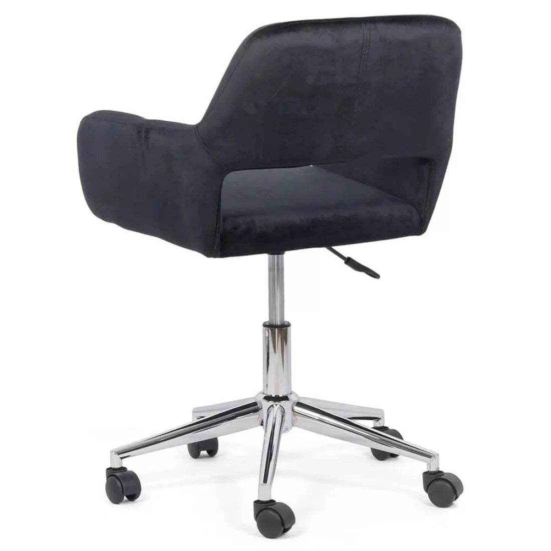 Scaun birou catifea cadru otel cromat reglabil OFF380 Retro