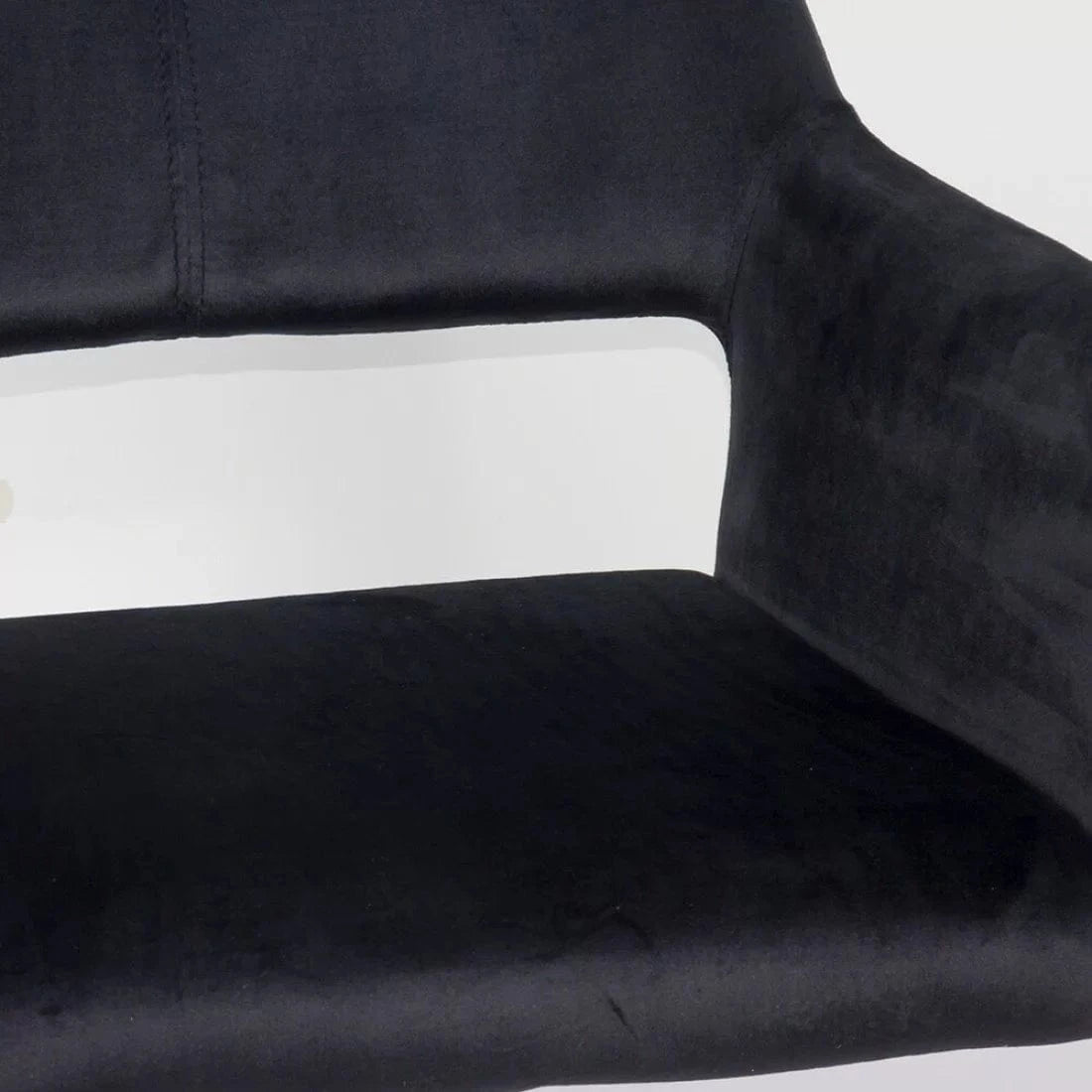 Scaun birou catifea cadru otel cromat reglabil OFF380 Retro