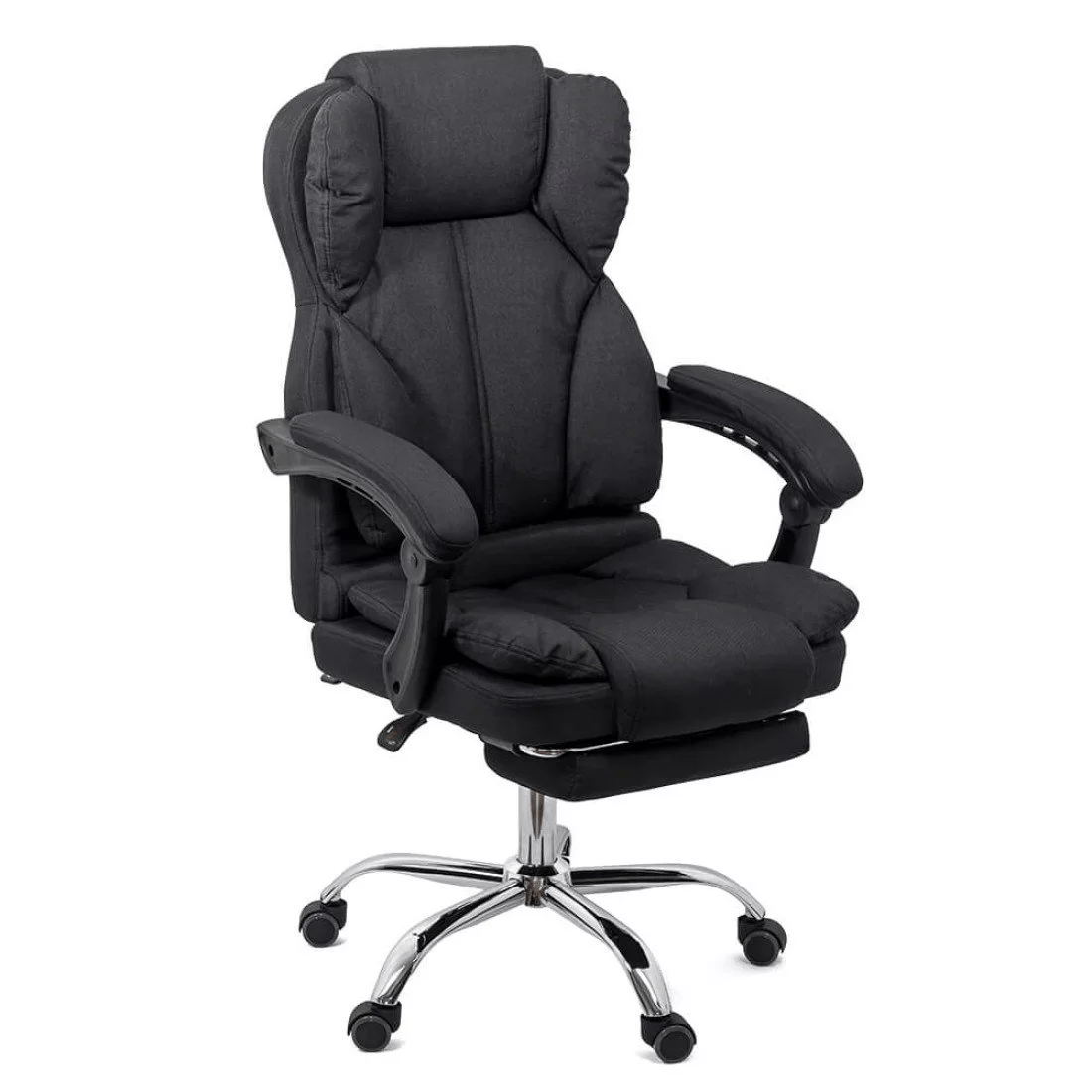 Scaun birou relaxare stofa rabatabil cadru otel OFF415F Plum NEGRU