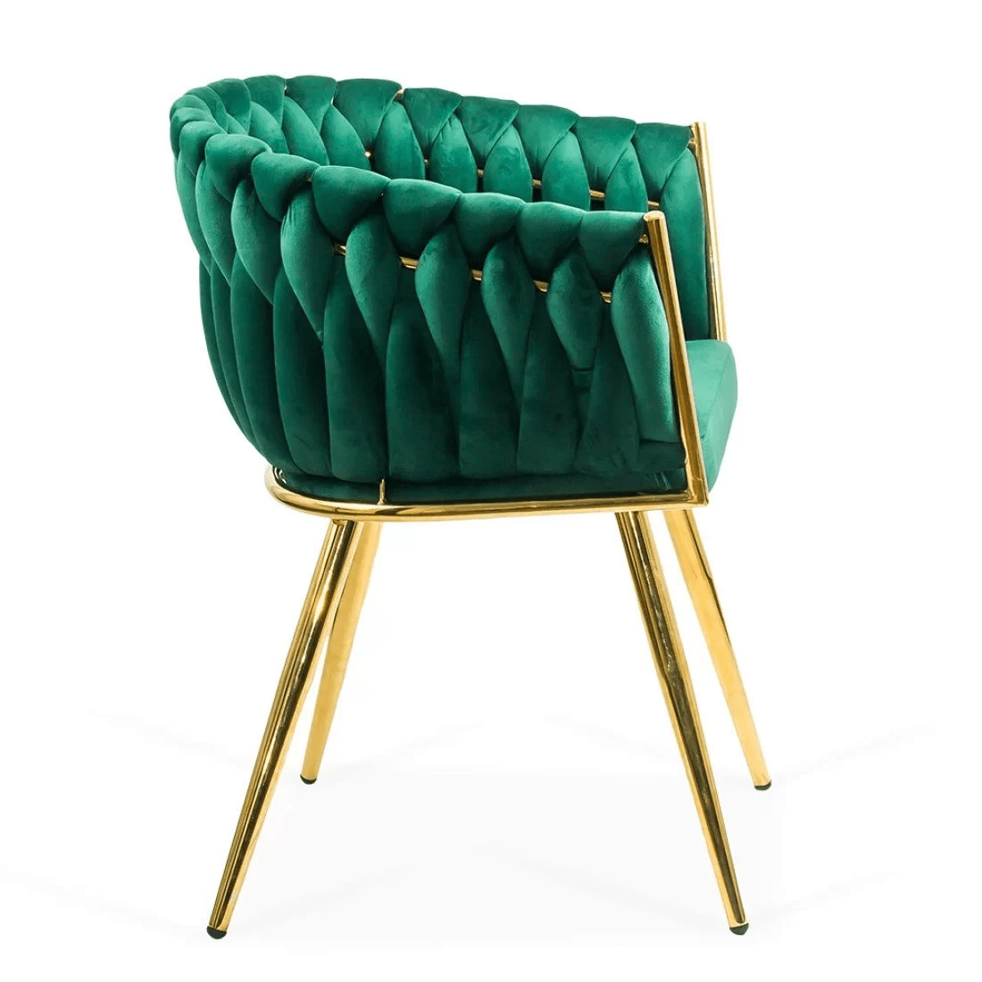 Scaun living catifea buretat cadru metalic auriu BUC261 Lyre