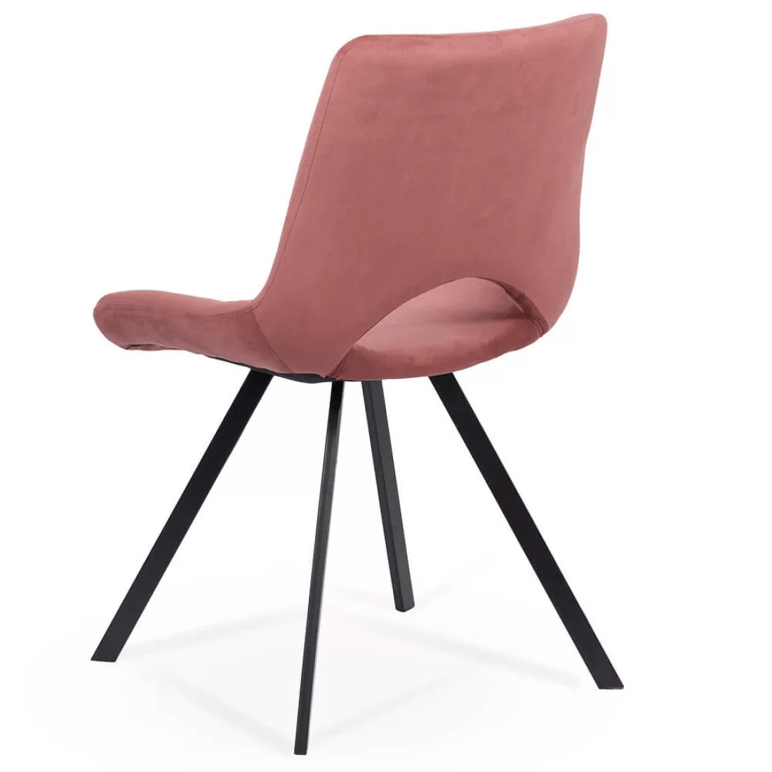 Scaune catifea roz picioare piramidale BUC250 Emerald Loft