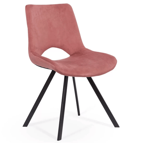 Scaune catifea roz picioare piramidale BUC250 Emerald Loft