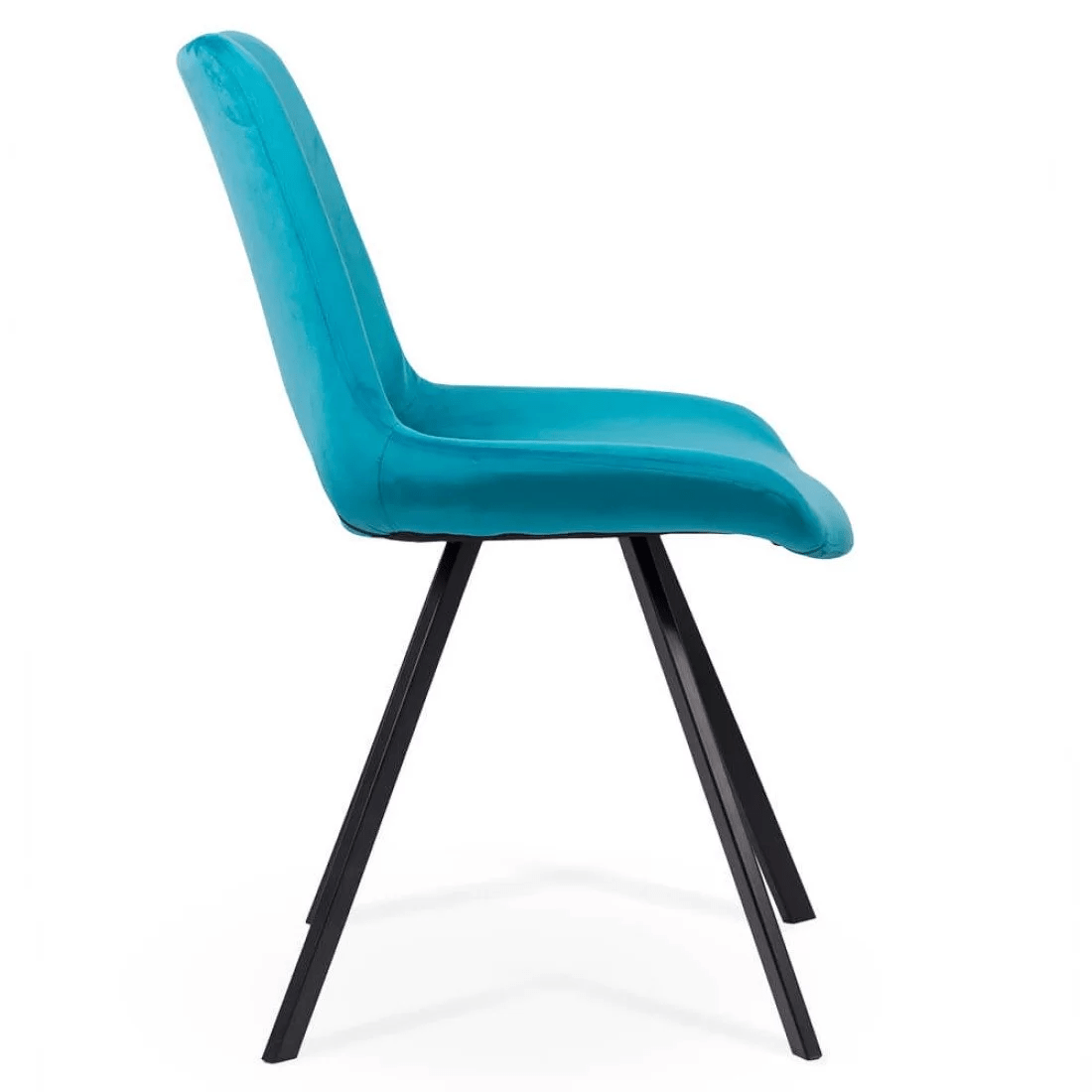 Scaune catifea turcoaz picioare piramidale BUC250 Emerald Loft