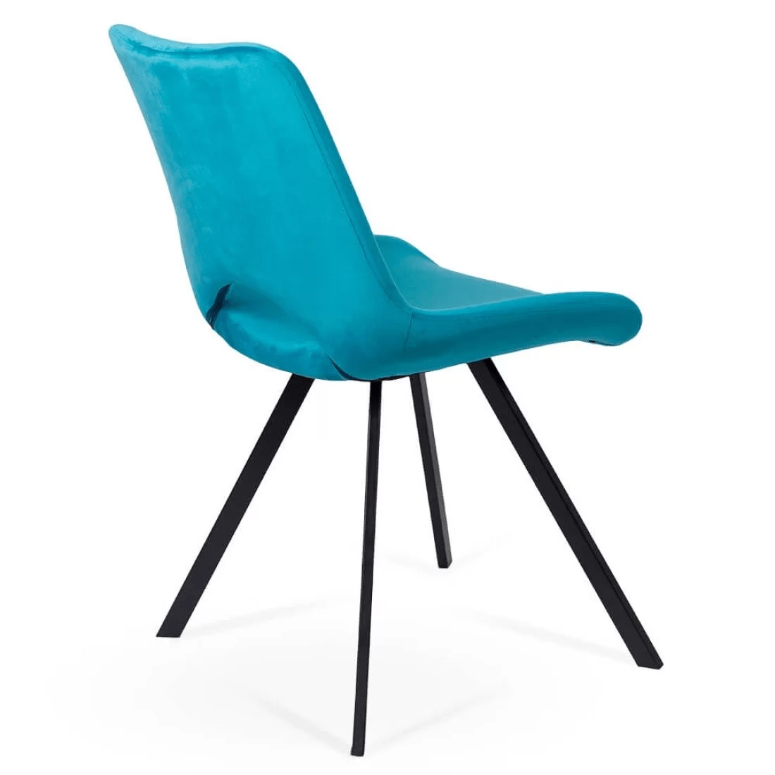 Scaune catifea turcoaz picioare piramidale BUC250 Emerald Loft