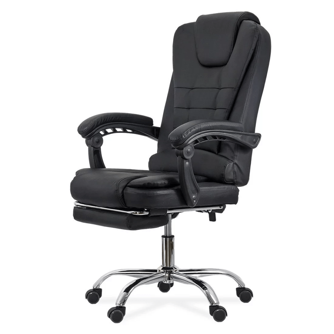 Scaune cu masaj Scaun masaj extensibil negru piele 120 kg OFF418M Resto OFF418MNREDP2023 eDepot