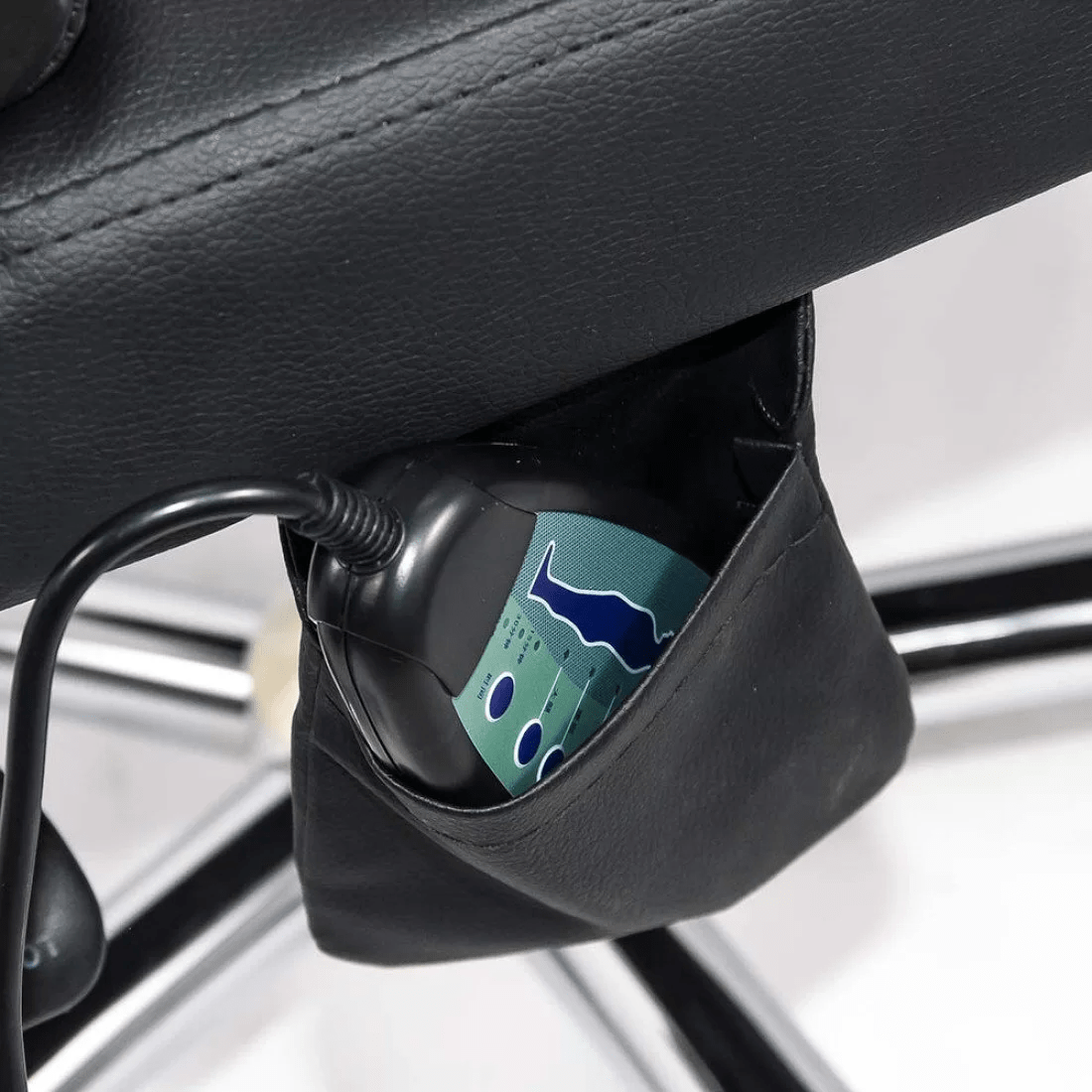 Scaune cu masaj Scaun masaj extensibil negru piele 120 kg OFF418M Resto OFF418MNREDP2023 eDepot