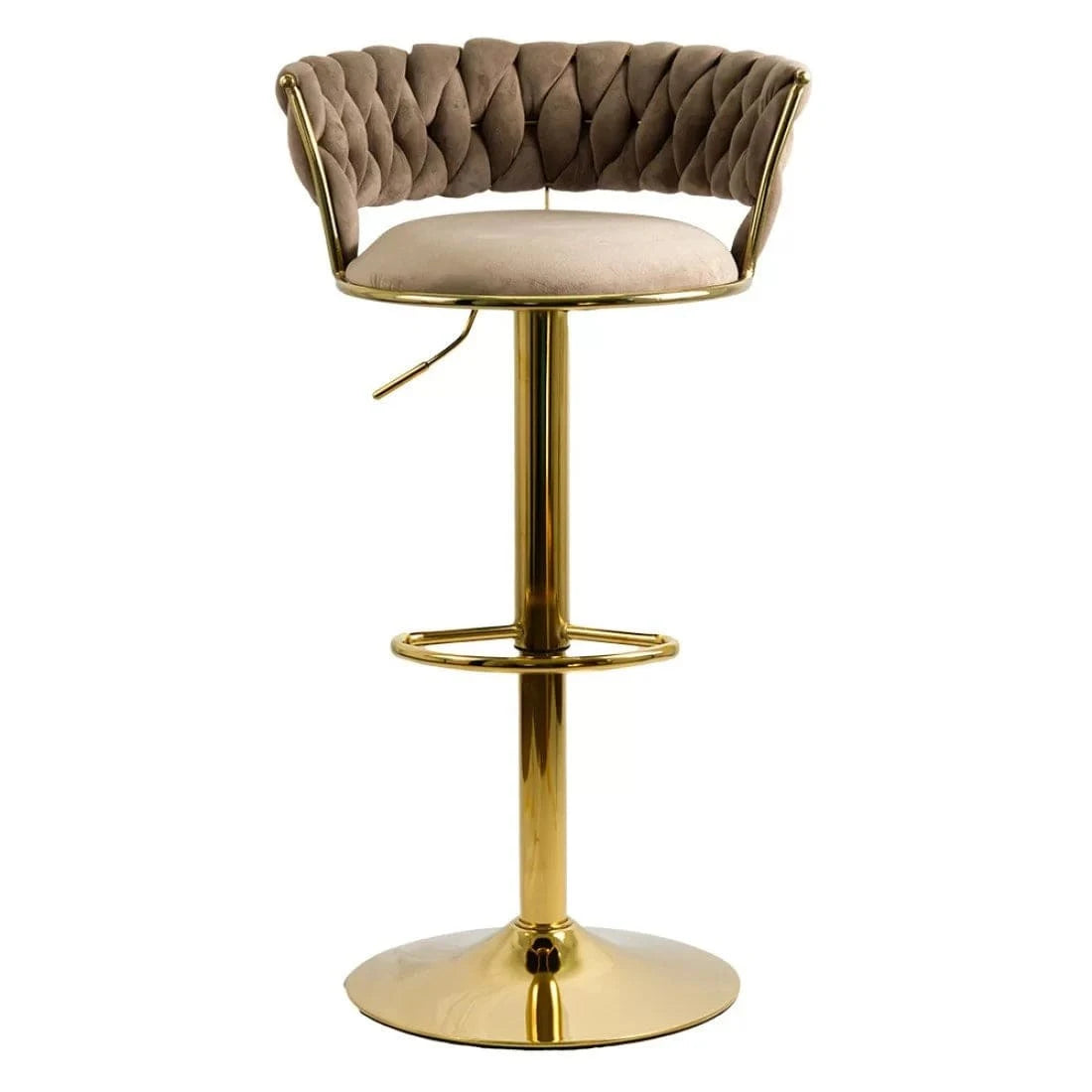 Scaun bar catifea cadru auriu ajustabil ABS118 Cloudberry