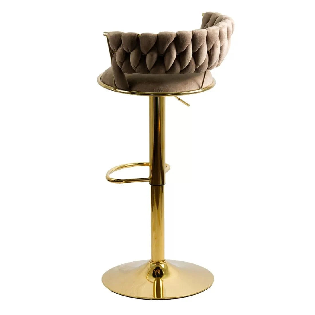 Scaun bar catifea cadru auriu ajustabil ABS118 Cloudberry