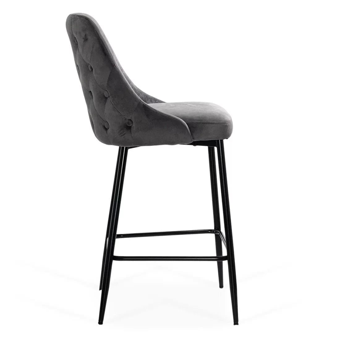 Scaun bar catifea cadru metalic negru ABS143 Ontario