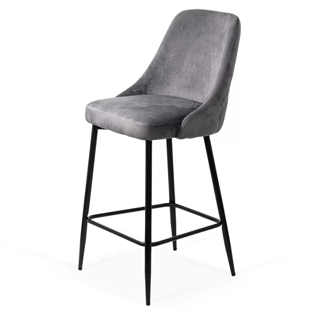 Scaun bar catifea cadru metalic negru ABS143 Ontario