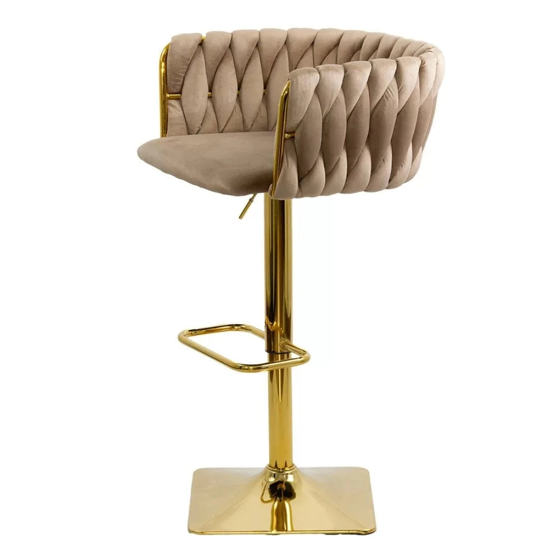 Scaun bar catifea cadru otel auriu ajustabil ABS118P Tuscan