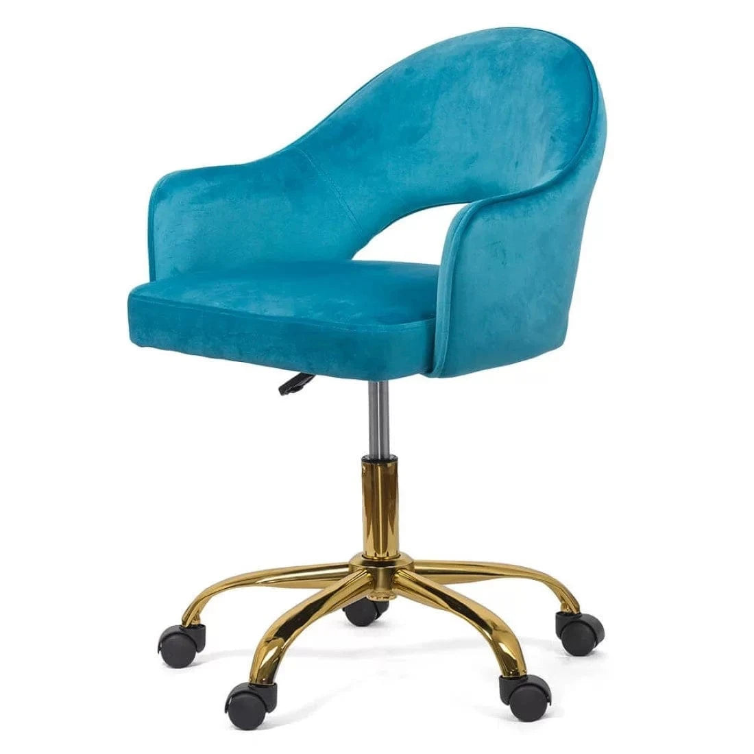 Scaun birou catifea buretat cadru auriu reglabil OFF640 Praetorium Gold