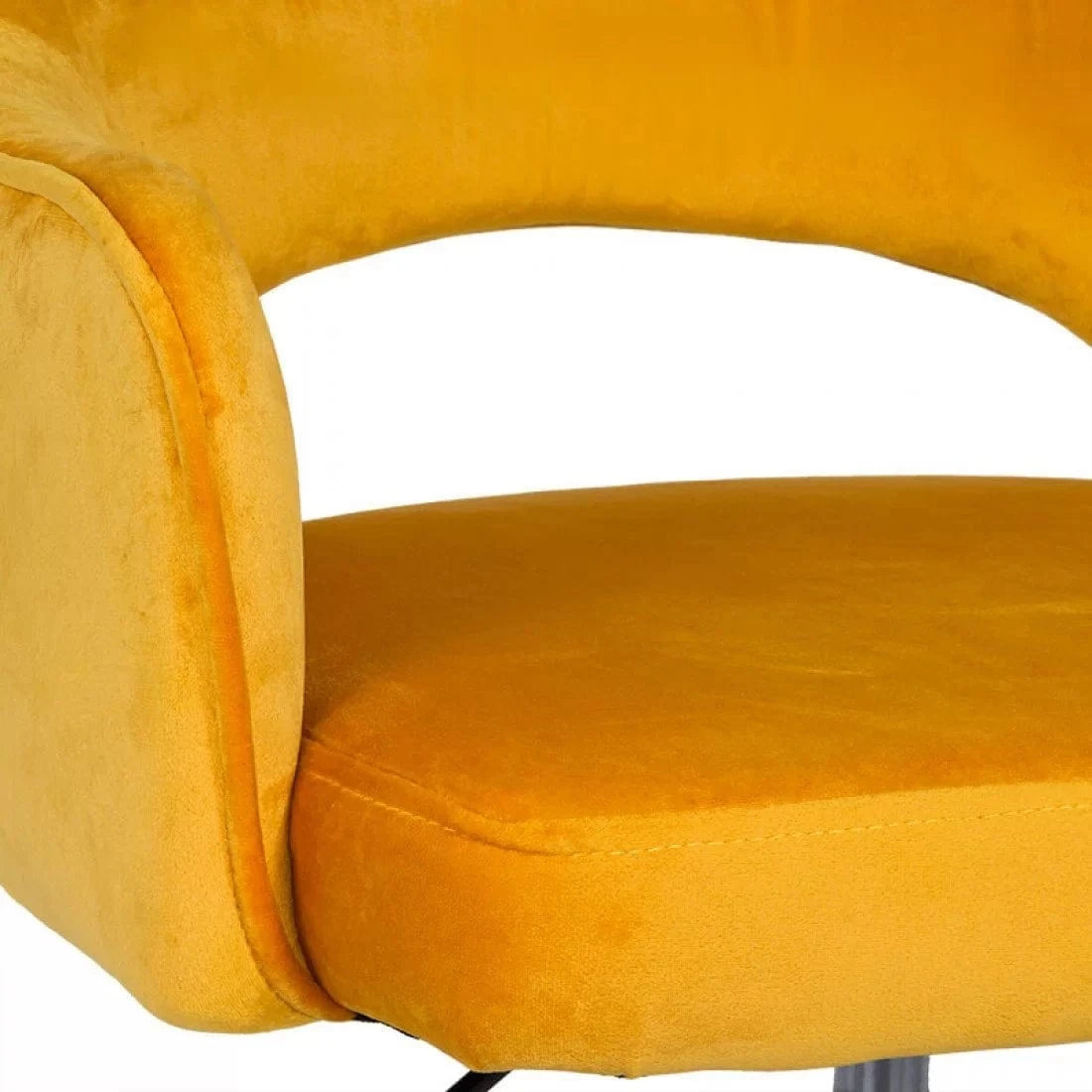 Scaun birou catifea buretat cadru auriu reglabil OFF640 Praetorium Gold