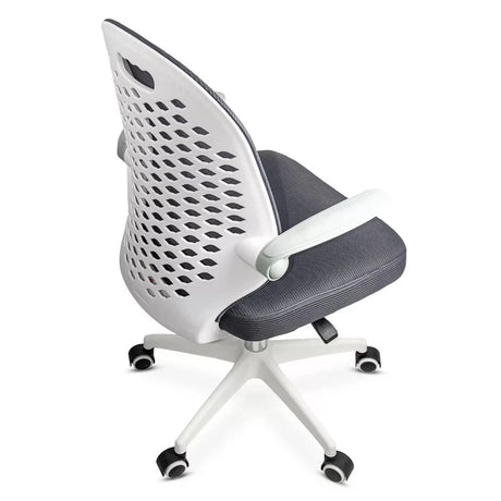 Scaun birou compact stofa sezut buretat brate rabatabile OFF330 Belle GRI INCHIS