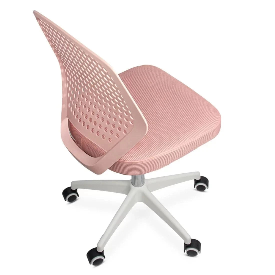 Scaun birou compact stofa sezut buretat spatar plastic OFF329 Smartis ROZ