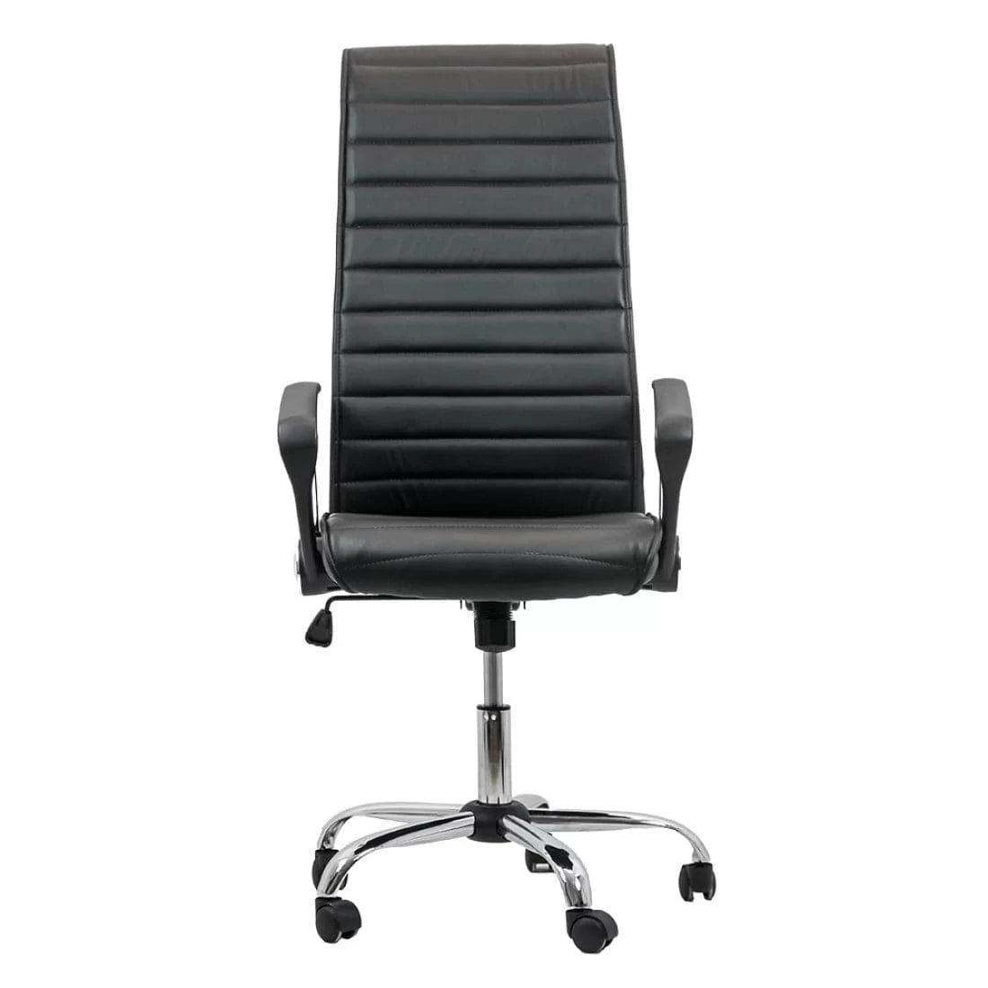 Scaun birou directorial piele spatar inalt mecanism balans OFF903 Highrise NEGRU