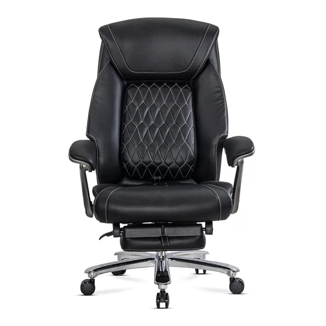 Scaun birou piele relaxare cadru otel 150 kg OFF950 Avi NEGRU