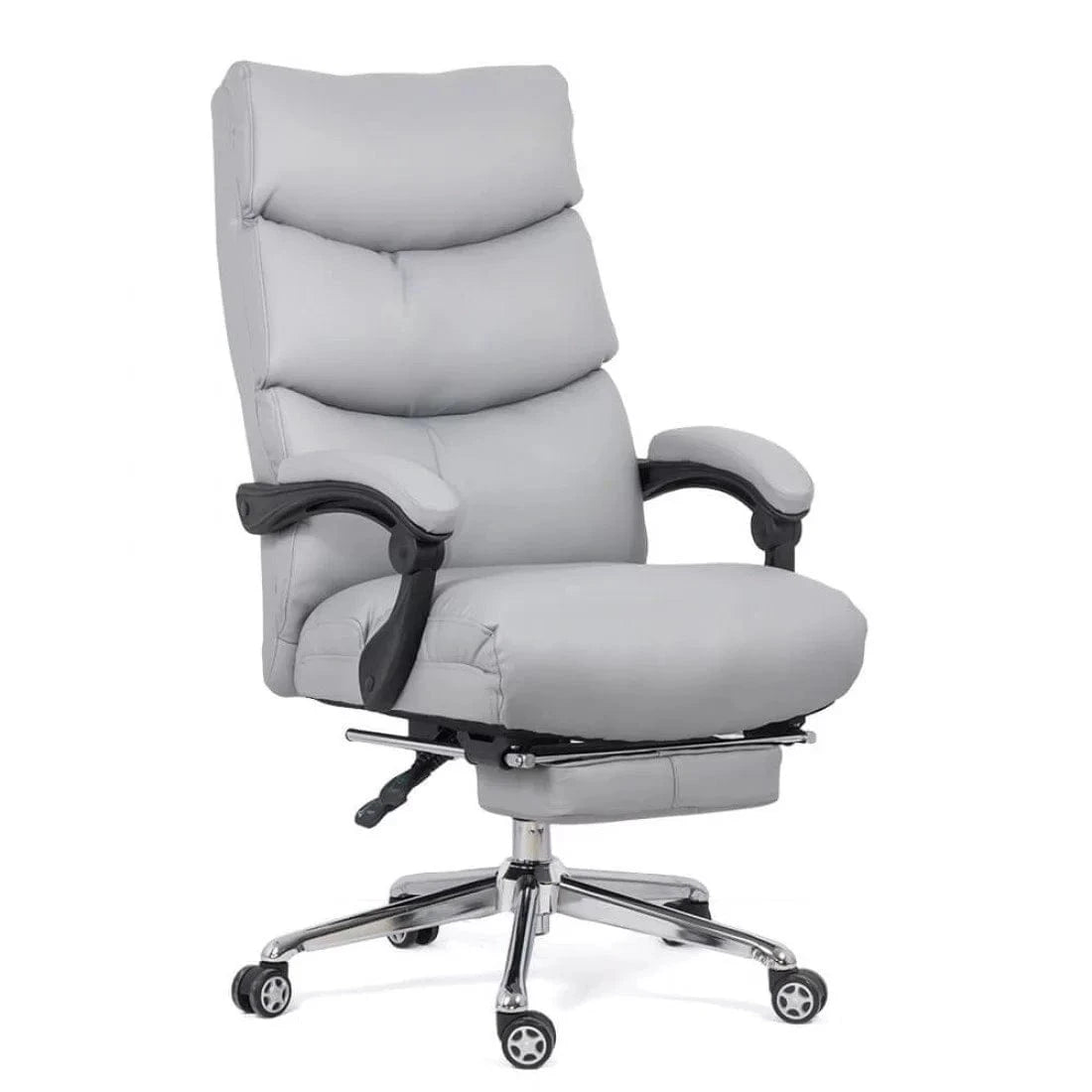 Scaun birou piele relaxare rabatabil 145 grade OFF422 Moss Gardens GRI DESCHIS