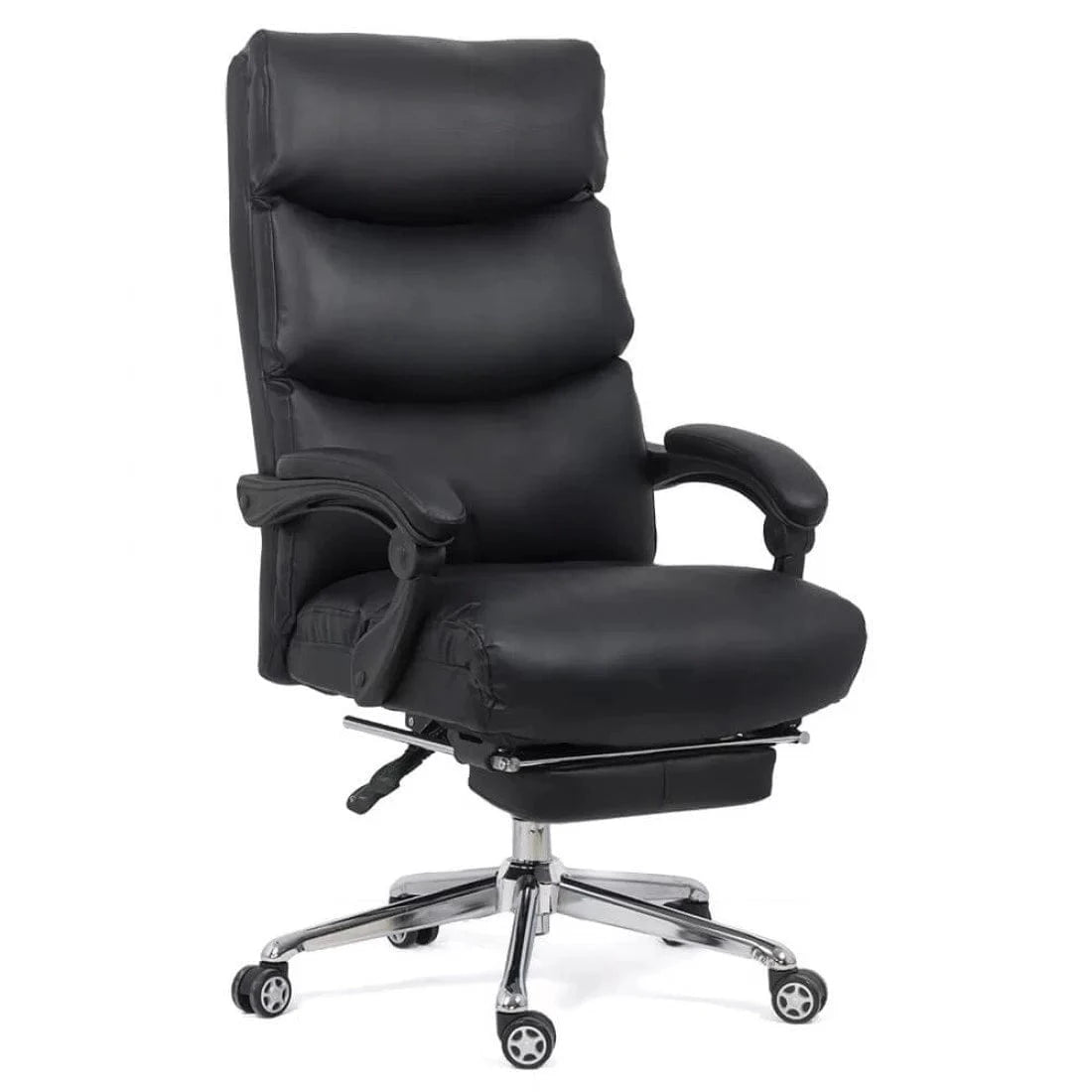 Scaun birou piele relaxare rabatabil 145 grade OFF422 Moss Gardens NEGRU