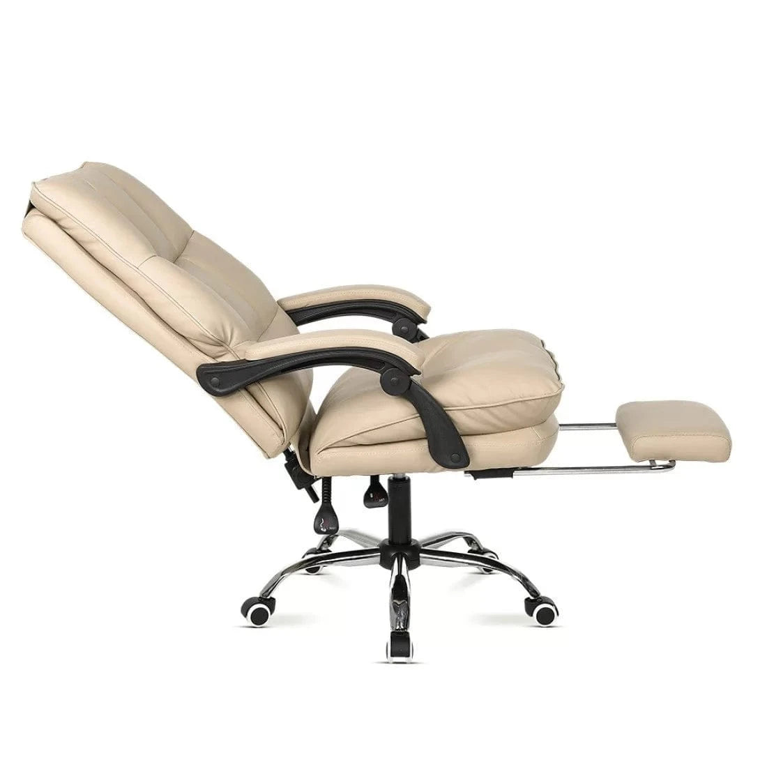 Scaun birou relaxare piele rabatabil cadru otel OFF417 Elada