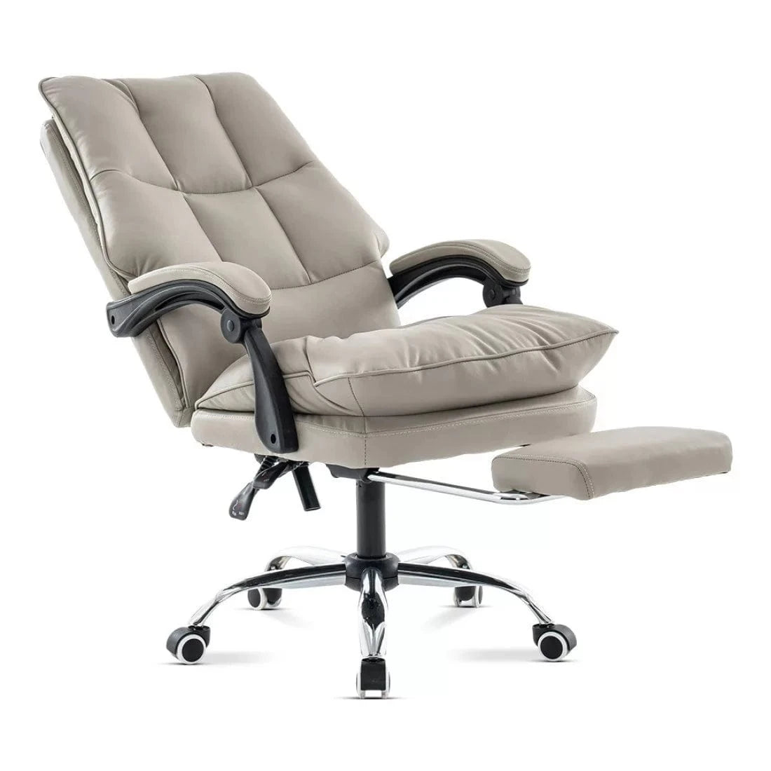 Scaun birou relaxare piele rabatabil cadru otel OFF417 Elada